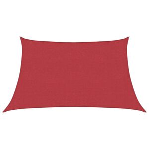 vidaXL Senčno jadro 160 g/m&sup2; rdeče 3/4x2 m HDPE