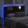 vidaXL Nočna omarica z LED Črna Orehovina 140 x 16,5 x 103,5 cm