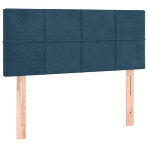 vidaXL Posteljno vzglavje temno modro 90x5x78/88 cm žamet