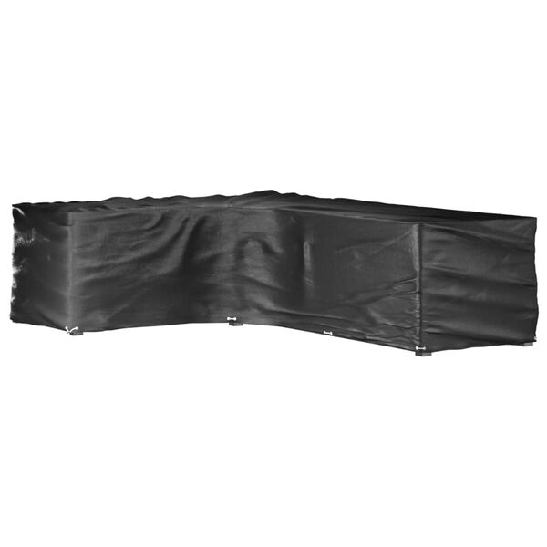 vidaXL Prevleka za pohi&scaron;tvo L oblike 2 kosa 18 obročkov 220x285x80 cm