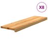 vidaXL Podloge za stopnice 8 kosi rjave 90x30x2 cm trdna hrastovina
