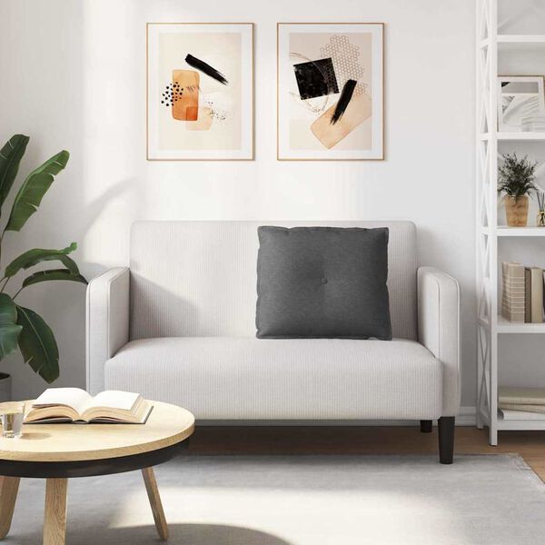 vidaXL Poglavni vzglavnik Temno siva 60 x 50 cm Žametna tkanina