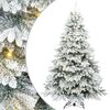 vidaXL Umestno božično drevo med 300 LED Bela 240 cm PE in PVC