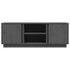 vidaXL TV omarica siva 110x35x40,5 cm trdna borovina