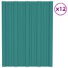 vidaXL Stre&scaron;ni panel 12 pcs Zelena 60 x 45 cm Pocinkano jeklo