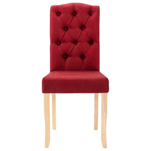 vidaXL Jedilni stoli 6 kosov vinsko rdeče blago