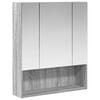 vidaXL Kopalni&scaron;ka ogledalna omara Siva Sonoma 60 x 14.5 x 70 cm