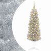 vidaXL Umetno ozko božično drevesce z božično kroglico 150 cm 150 LED