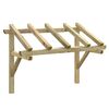 vidaXL Nadstre&scaron;ek za vrata 150x100x100 cm trdna borovina