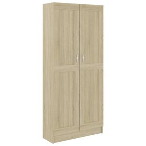 vidaXL Knjižna omara sonoma hrast 82,5x30,5x185,5 cm iverna plo&scaron;ča
