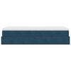 vidaXL Otomanski posteljni okvir z vzmetnico moder 100x200 cm žamet