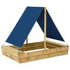 vidaXL Peskovnik s streho 160x100x133 cm impregnirana borovina