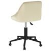 vidaXL Vrtljiv pisarniški stol krem žamet