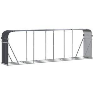 vidaXL Nosilec za polena antraciten 300x45x100 cm pocinkano jeklo