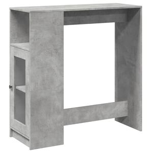 vidaXL Barska miza s policami betonsko siva 101x40x103,5 cm inž. les
