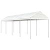 vidaXL Paviljon s streho bel 8,92x2,28x2,69 m polietilen