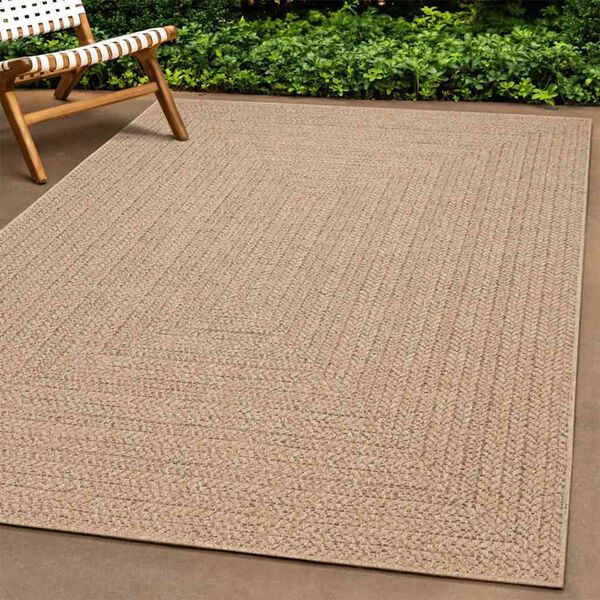 vidaXL Rug "ZIZUR" Bež 200x290 cm Juta videz Notranje in zunanje