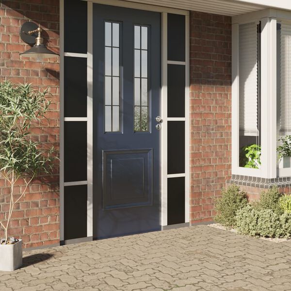 vidaXL Folija za okna statična matirana črna 90x500 cm PVC