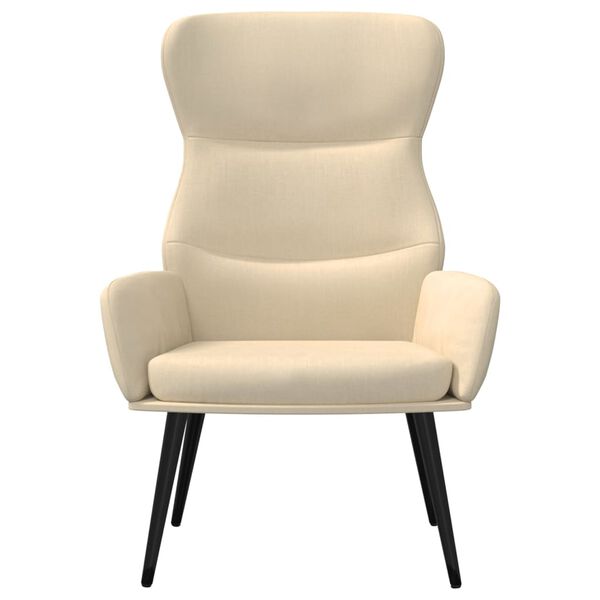 vidaXL Stol za sproščanje krem blago