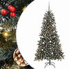 vidaXL Umestno božično drevo Zelena 210 cm PVC, plastika in jeklo