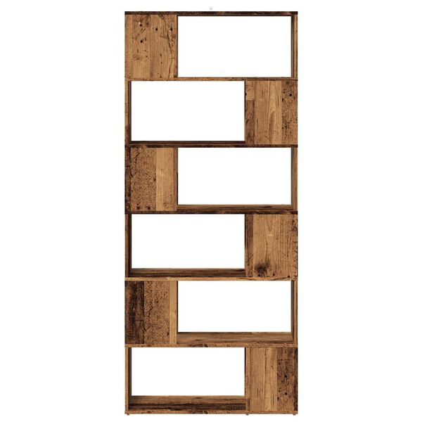 vidaXL Knjižna omara/pregrada starinski les 80x24x186 cm