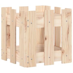 vidaXL Vrtno korito z ograjico 30x30x30 cm trdna borovina