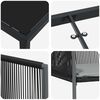 vidaXL Komplet za jedilnico v vrtu 5 pcs Črna PE ratan