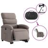 vidaXL Električni naslanjač s funkcijo vstajanja taupe blago