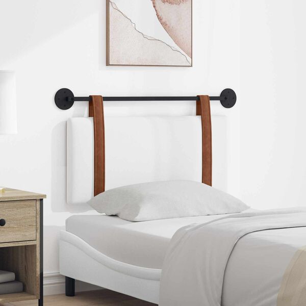 vidaXL Visoki naslon za glavo Enobarvno Bela 90 x 55 x 5 cm Antikni PU