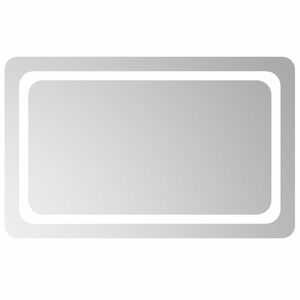 vidaXL LED kopalni&scaron;ko ogledalo Transparentno 80 x 50 cm kaljeno steklo