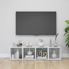 vidaXL TV omarice 4 kosi visok sijaj bele 37x35x37 cm iverna plo&scaron;ča