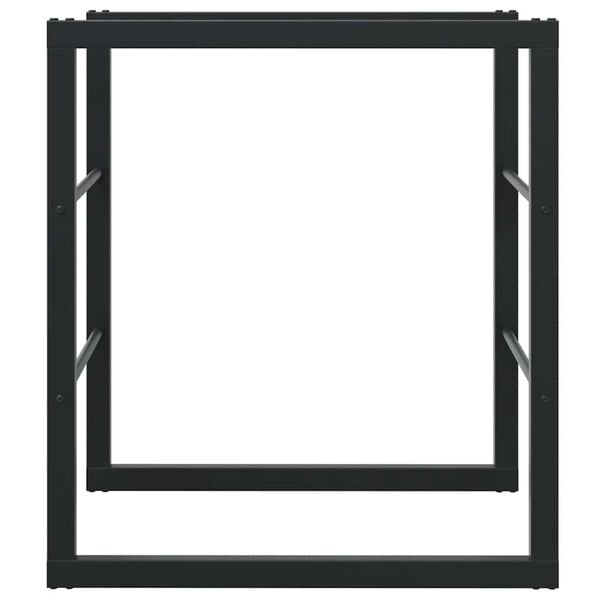 vidaXL Stojalo za drva črno 55x30x61 cm jeklo