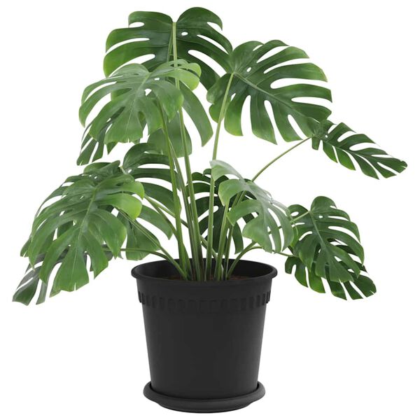 vidaXL Lončki za rastline 6 pcs Črna &Oslash; 19 x 16 cm Plastika