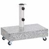 vidaXL Stojalo za senčnik svetlo sivo 45x25x8,3 cm granitno