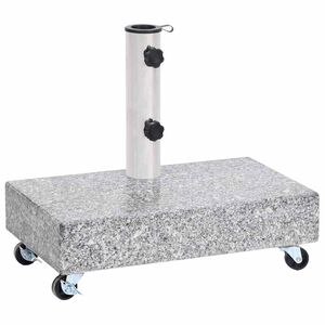 vidaXL Stojalo za senčnik svetlo sivo 45x25x8,3 cm granitno