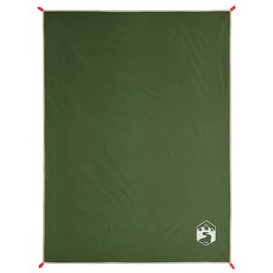 vidaXL Piknik odeja z zatiči zelena 205x155 cm