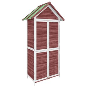 vidaXL Vrtna lopa za orodje mocha 89x52,5x175 cm trdna borovina
