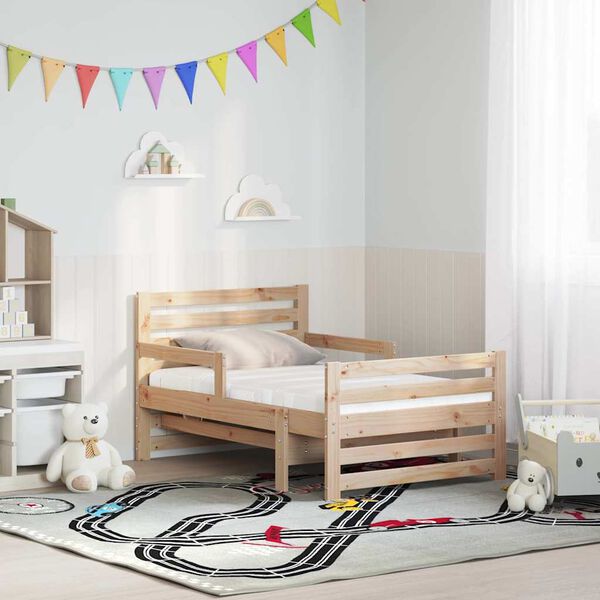 vidaXL Konstrukcija postelje Rjava 80 x 200 cm Masivno borovo les