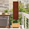 vidaXL Zaslon za zasebnost v vrtu Rjav 32 x 140 cm Odporno jeklo
