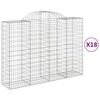 vidaXL Obokane gabion ko&scaron;are 18kosi 200x50x140/160 cm pocinkano železo
