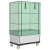 vidaXL Visoka greda s prevleko in kolesi videz ratana 80x50x182 cm