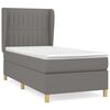 vidaXL Box spring postelja z vzmetnico temno siva 90x190 cm blago