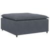 vidaXL Modularni kavč s podnožjem, temno siv 100x100x48 cm