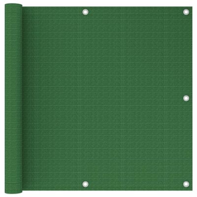 vidaXL Balkonsko platno svetlo zeleno 90x400 cm HDPE