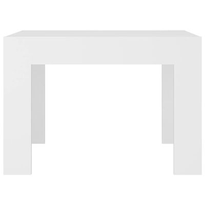 vidaXL Klubska mizica bela 50x50x35 cm iverna plošča