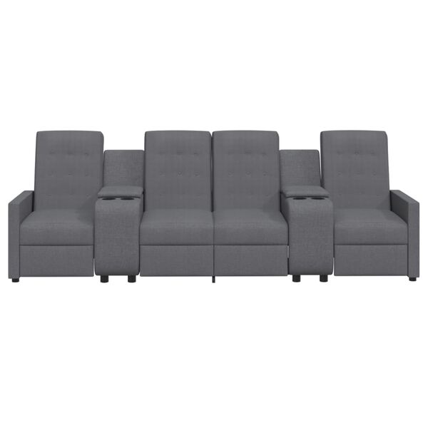 vidaXL Masažni &scaron;tirised z držali za skodelico svetlo siv