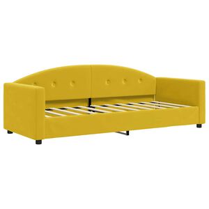 vidaXL Raztegljiva postelja rumena 80x200 cm žamet