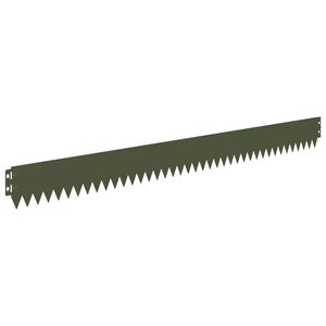 vidaXL Robovi trave 10 kos 103 x 10 cm Jeklo Olivno zelena