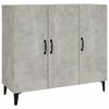 vidaXL Komoda betonsko siva 90x34x80 cm konstruiran les