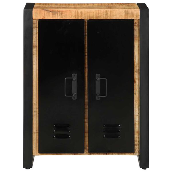 vidaXL Komoda 55x35x70 cm trden robusten mangov les in kovina